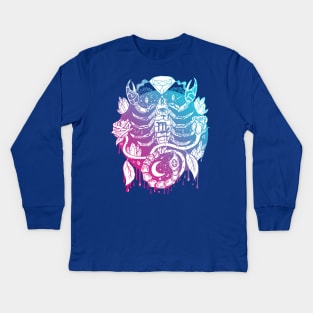 Dual Color Mystic Scorpio Zodiac Kids Long Sleeve T-Shirt